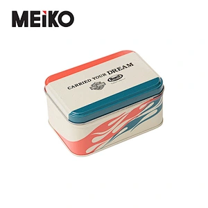 Blue Square Anime Metal Tin Box Empty Gift Box For Boy