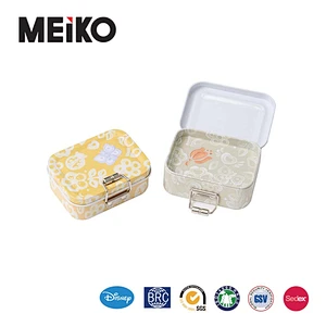 CMYK Four Color Printing Round square Small Candy Box Cartoon Pattern Gift Tin Box For candy mints packing
