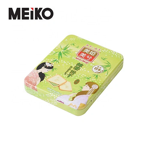 Professional Cookie Tin Custom Rectangular Printed Metal Tin Box With Lid