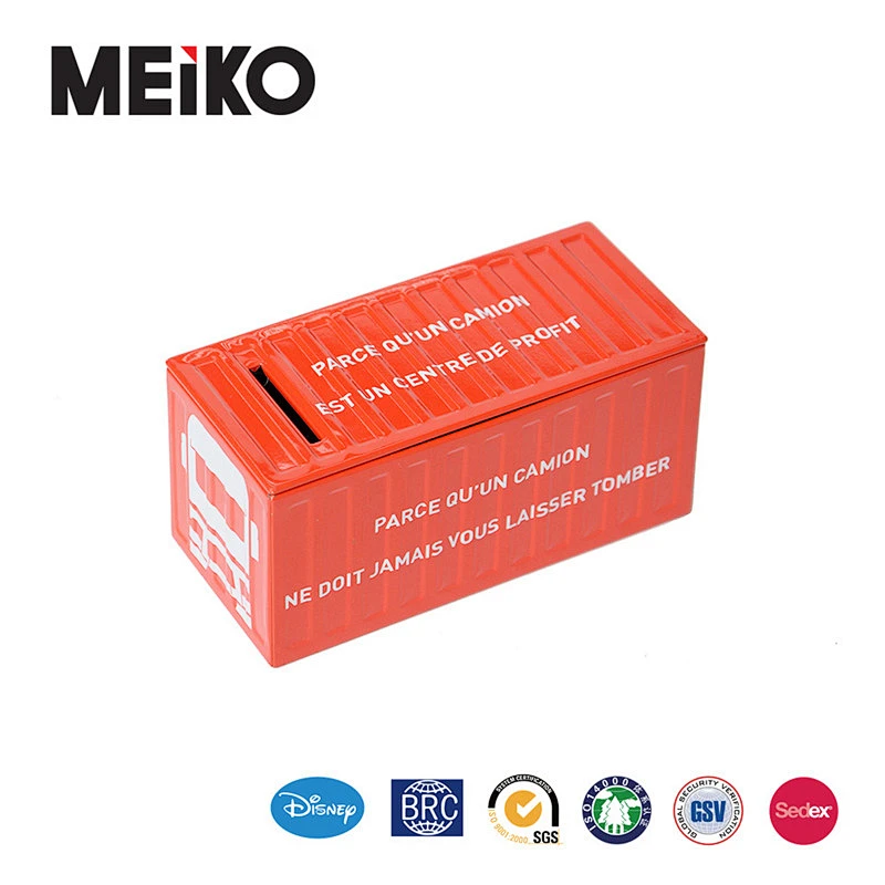 Hot selling customize coin collection  round Coin Box Bank saving bank silver metal round tin coin box with save hole