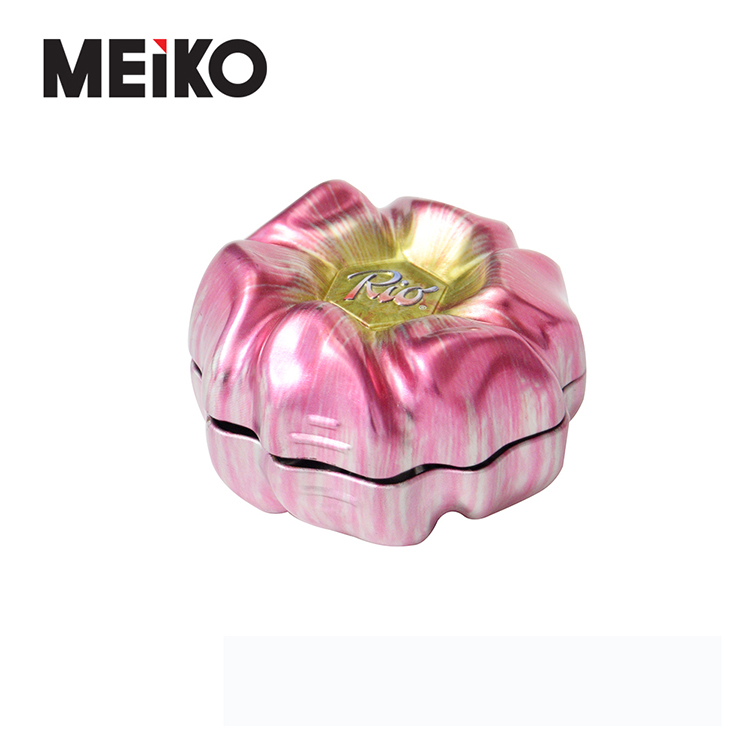 Flower Shape Metal Packaging Tin Boxes Empty Candy Mint Tin Can