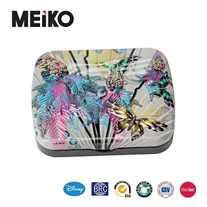 Food Grade container shape Rectangular Breath Mint Candy Slide Top Metal Tin Box candy tin
