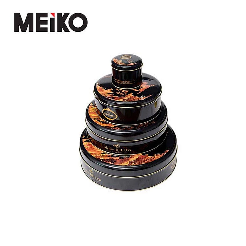 Chocolate Candy Metal Tin Boxes Oem Custom Round Tin Box