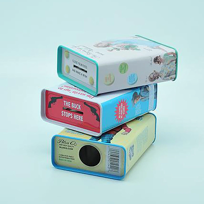 High quality metal type custom logo money box