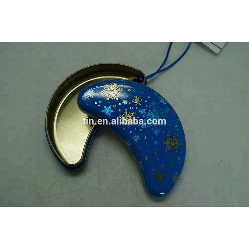 Moon shaped wedding favor tin boxes for candy chocolate gift packaging