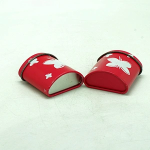 Half round custom small metal tin boxes with full printing