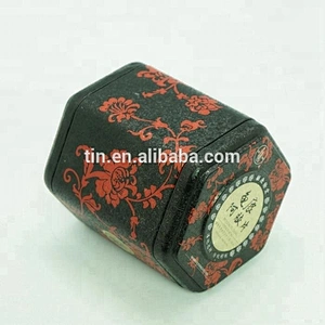 Customized Hexagon Metal tea tin cans