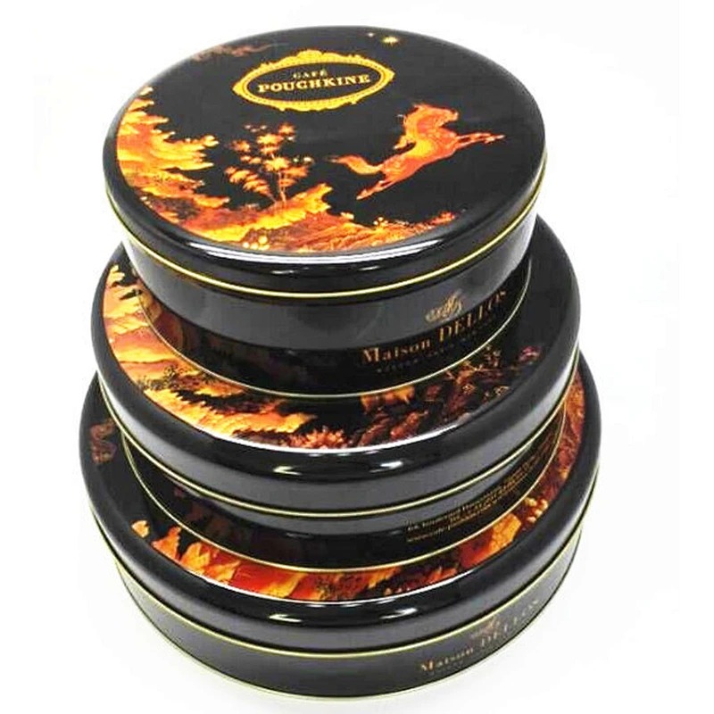 Hot selling empty metal round tin cans multi-size optional