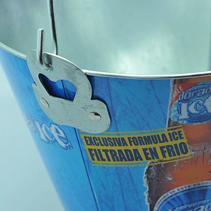 Beer Cooler Bucket Printed Metal Buckets Ice With Handle