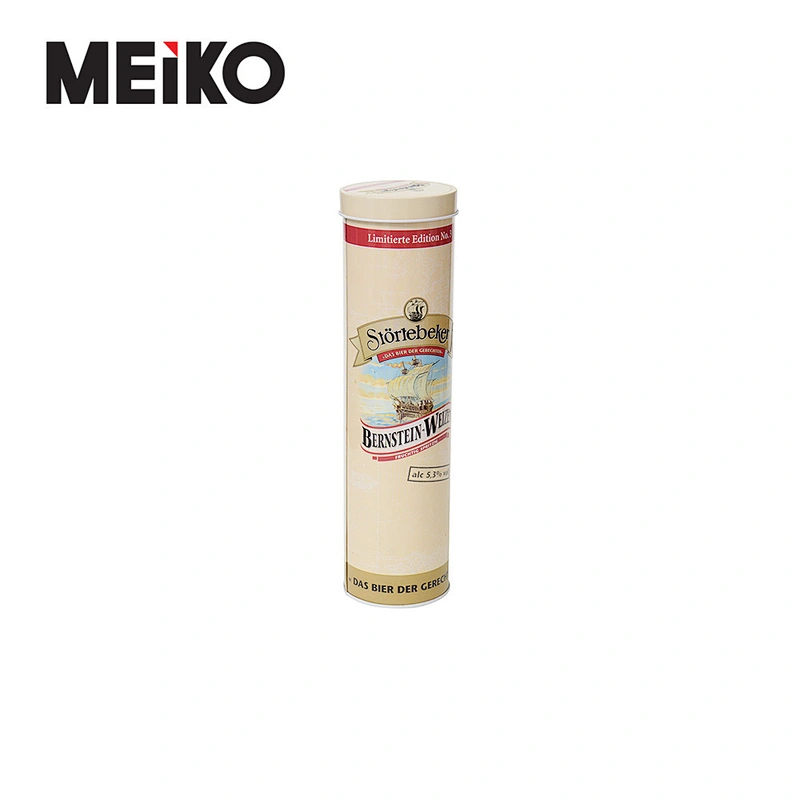 Round Tin Red Wine Box Gift Metal Packaging Tin Box