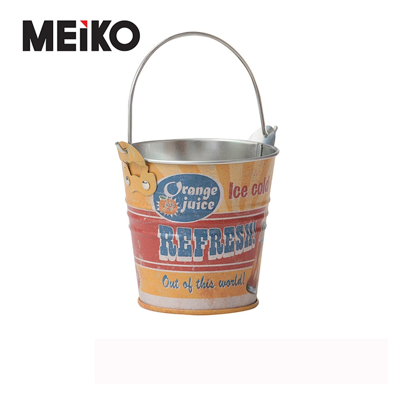 Custom Print Mini Ice Tin Bucket For Drink