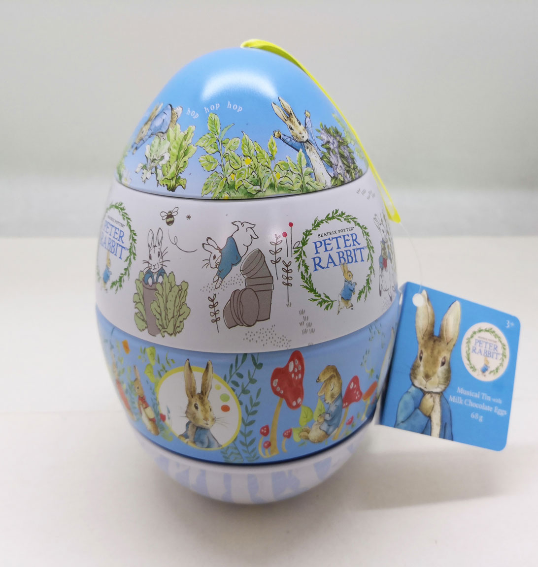 musical tin box egg shape tin box for Easter customized tin