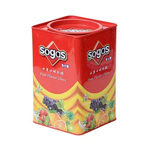 Square shape candy gift tin box tin cans