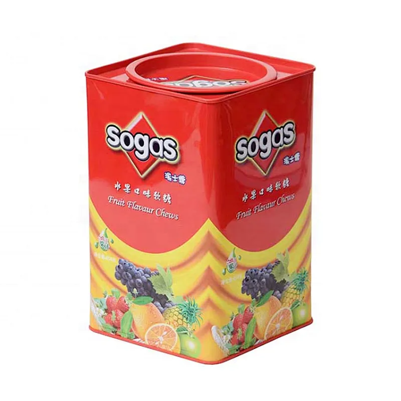 Square shape candy gift tin box tin cans