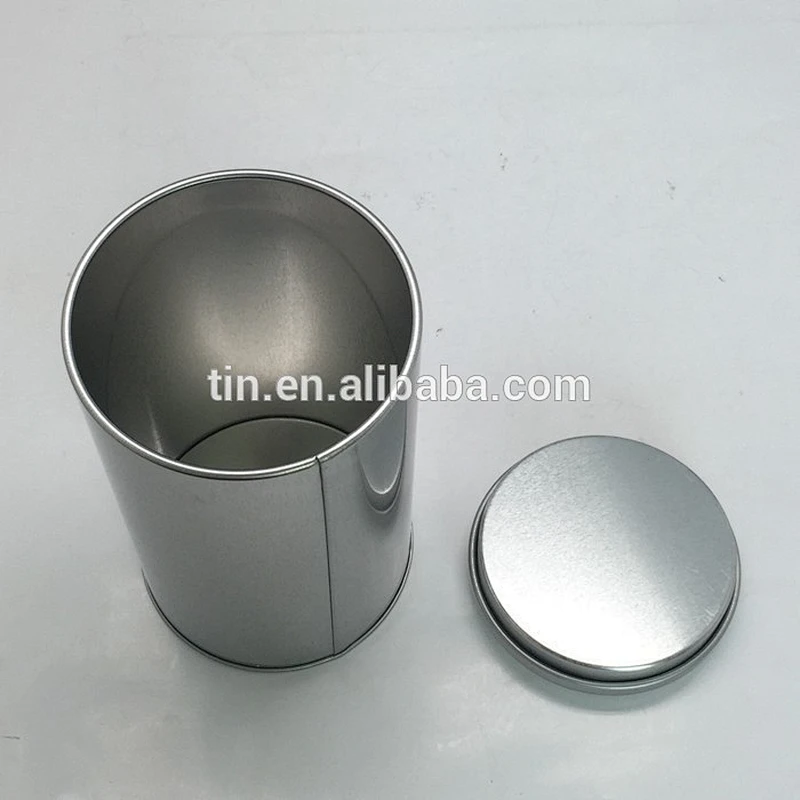 Air tight round tea tin can