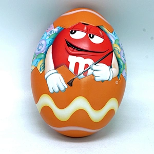 2 pcs pattern design egg shape tin box for chocolate packing