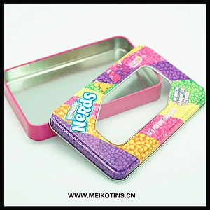 custom made jewelry packaging window tin boxes / cases