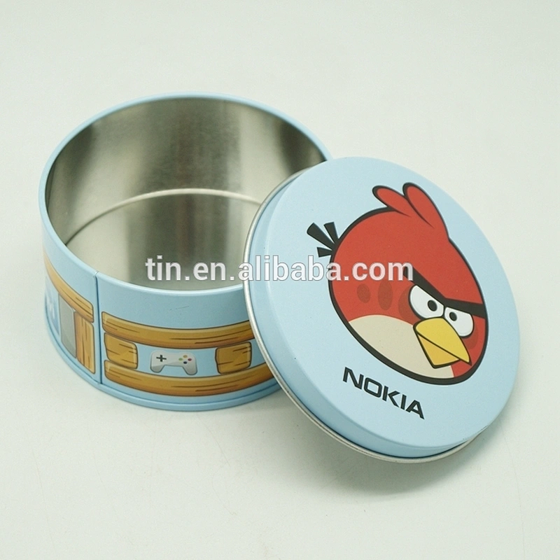 Customized Custom metal round tin boxes for candy/confectionery storage