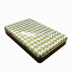 rectangular biscuit candy gift tin packaging box