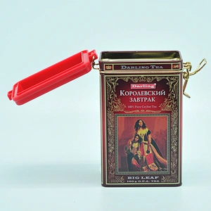 Wholesale luxury rectangle tin black tea box for packaging