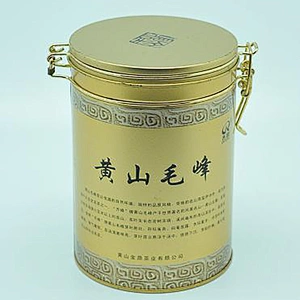 OEM round metal tin coffee canister with airtight lid