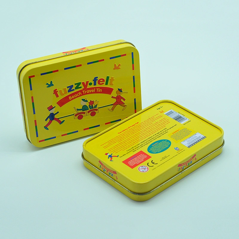 Rectangular metal tin color 50ml tin box for business card