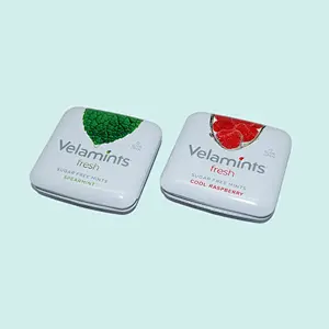 high quality metal square slide mint tin box