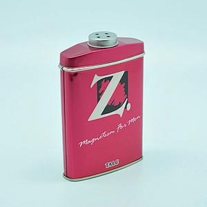 Irregular shape metal custom tin container for storage powder