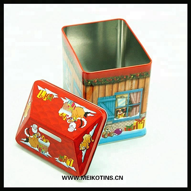 Wholesale house shaped coin tin box money box for kids