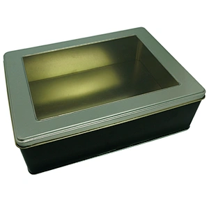 Sliver metal ginseng packaging tin can with clear window