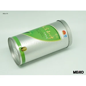 Dongguan round tea tin can tea tin canister tea tin jar