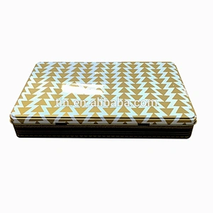 rectangular biscuit candy gift tin packaging box