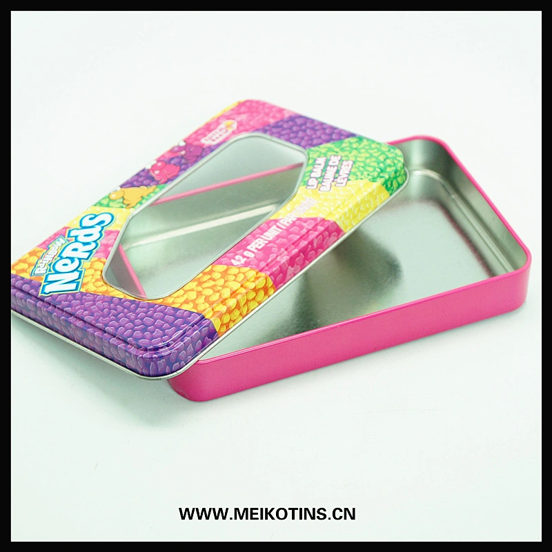 custom made jewelry packaging window tin boxes / cases