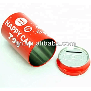 cola shape tin money can wholesale