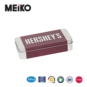Food Grade container shape Rectangular Breath Mint Candy Slide Top Metal Tin Box candy tin