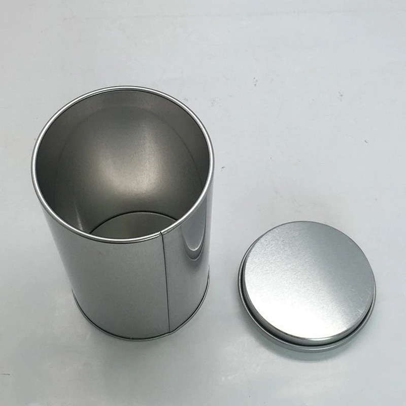 Blank round tin tea cans