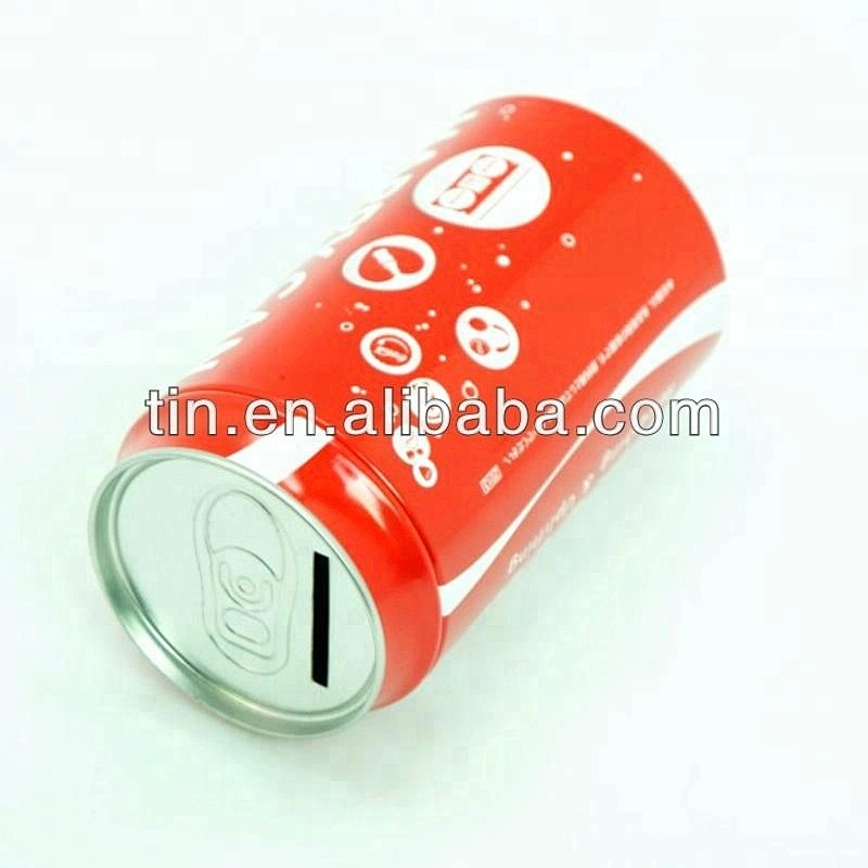 cola shape tin money can wholesale