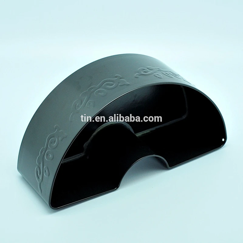eco-friendly new design big size fancy black candle tin box