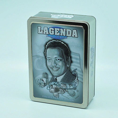 Direct factory sliver rectangle custom printed tin box for gift package