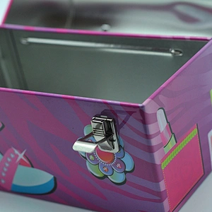 Wholesale rounding top mini handle custom tin lunch box for kids