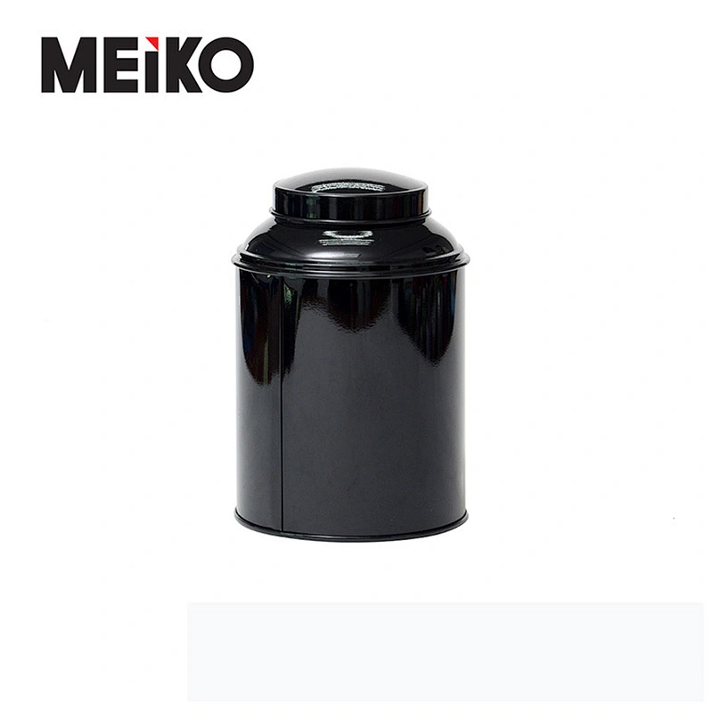 Wholesale Custom Black Color Round Collection Empty Metal Tea Tins