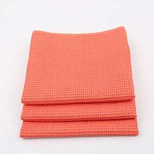 china factory weft knitted super detersive waffle microfiber car towel