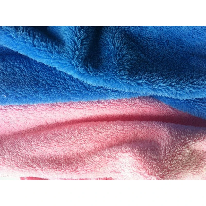 China Supplier Plain Knitted 100% Polyester Coral Fleece Fabric