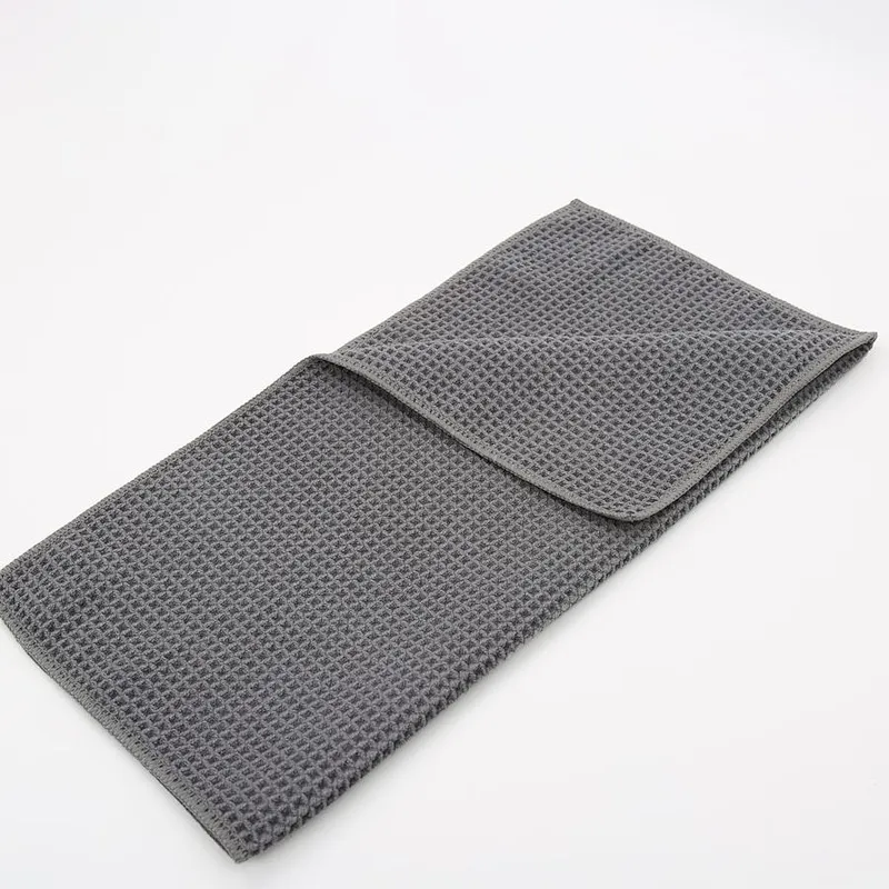 china factory weft knitted super detersive waffle microfiber car towel