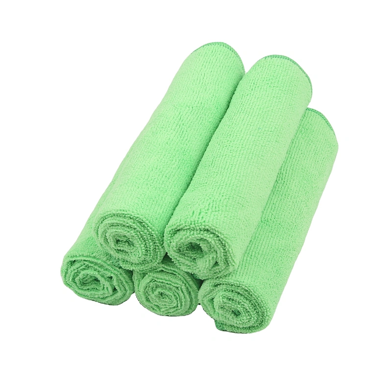 300gsm 80% polyester 20% polyamide microfiber Round Corner car cleaning cloth