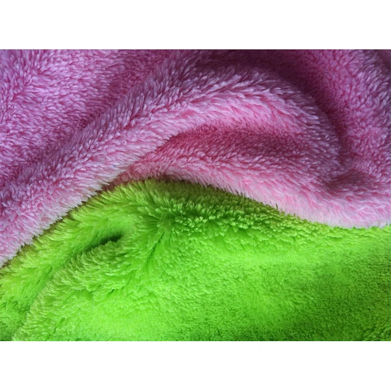 China Supplier Plain Knitted 100% Polyester Coral Fleece Fabric