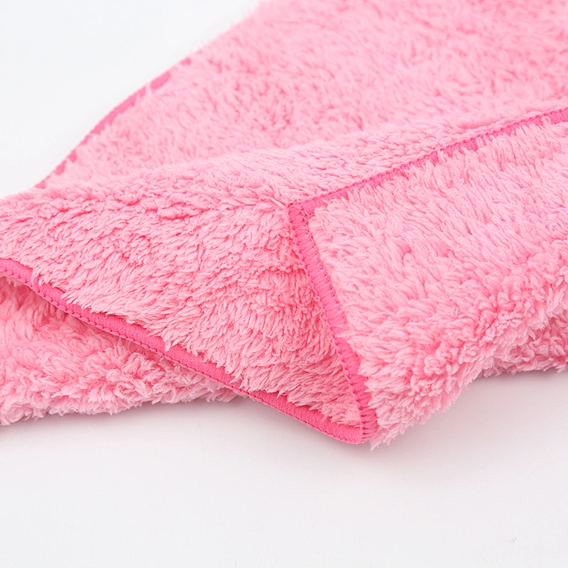 China factory wholesale High Quality Microfiber Weft Coral Fleece Towel