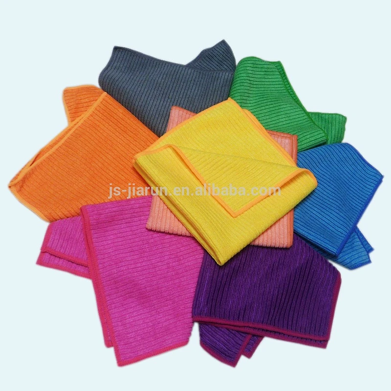 Microfiber stripe 80/20 Professional industrial wipe cloth