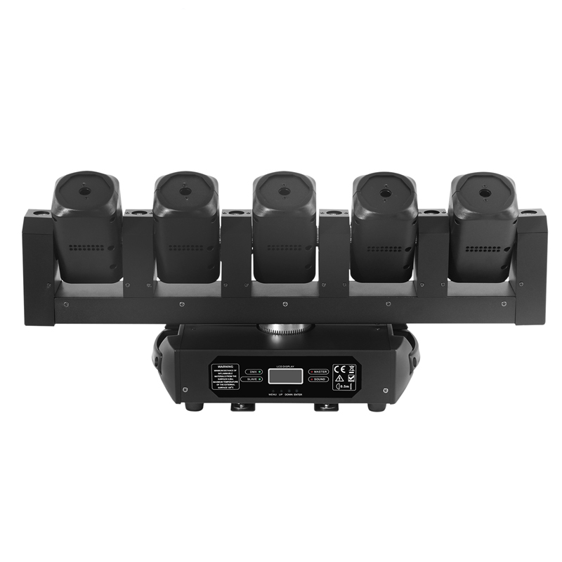 5-Finger Laser (RGB) + 6-LED Gold Matrix Moving Head Light