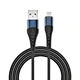 USB A to micro B cable is a commonly used data transfer and charging cable. It features a standard USB Type-A connector on one end, and a micro USB Type-B connector on the other end.